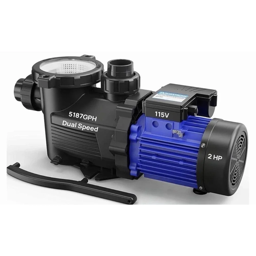 AQUASTRONG In/Above Ground Pool Pump, High Flow Single Speed, 2HP 8917 GPH 220V
